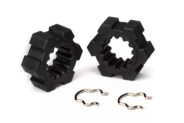 Hex Wheel Hubs (2) with Clips, X-Maxx