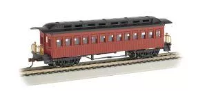 HO 1880's Coach Unlttrd/redBachmann Train HO Scale