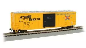HO 50' Boxcar w/ETD RailboxBachmann Train HO Scale