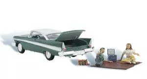 HO AutoScenes/Parked for a PicnicWoodland Scenics Train HO Scale