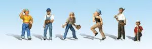 HO Baseball Players IIWoodland Scenics Train HO Scale