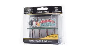 HO Billboard Lanes Bowling & BarWoodland Scenics Train HO Scale