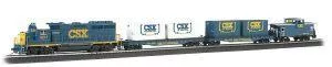 HO Coastliner CSX Diesel Freight Set/GP40Bachmann Train HO Scale