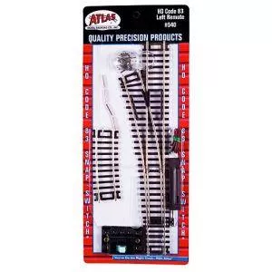 HO Code 83 LH Remote Snap-SwitchAtlas Train HO Scale