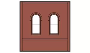 HO DPM Dock Level Wall Arched WindowsWoodland Scenics Train HO Scale