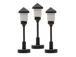 HO Gas Lamps - Frosted3 pack Train HO Scale