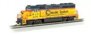 HO GP40 Diesel Chessie #4155/DCC ReadyBachmann Train HO Scale