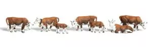 HO Hereford CowsWoodland Scenics Train HO Scale