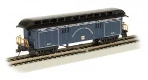 HO Old-Time Baggage Car B&O Royal BlueBachmann Train HO Scale