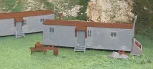 HO Plasticville Railroad Work Sheds/2pc Railroad Work ShBachmann Train HO Scale