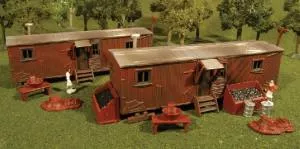 HO Plasticville Railroad Work Sheds/2pcBachmann Train HO Scale