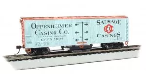 HO Track Cleaning 40' Woodside Reefer Oppenheimer Casing Co.Bachmann Train HO Scale