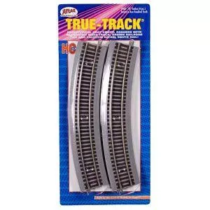 HO True-Track 18'' Radius/4pkAtlas Train HO Scale