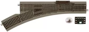 HO True-Track 22'' Radius LH Manual SwitchAtlas Train HO Scale