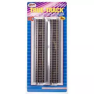 HO True-Track 9'' Straight/4pkAtlas Train HO Scale