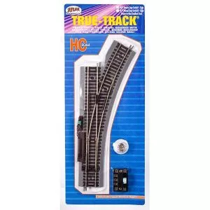 HO True-Track Snap Switch/RH RemoteAtlas Train HO Scale