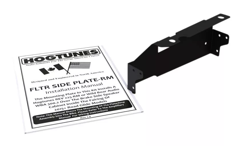 Hogtunes 2-Channel Amp Side Mounting Plate For Harley Road Glide 2015-2026