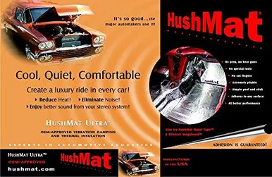 Hushmat 10300 Trunk Kit Black Ultra Sheets (10) 12"x23" 19.1 Sq Ft