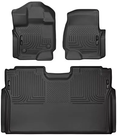 Husky Liners 94041 Weatherbeater Front & 2nd Seat Floor Mats, Black
