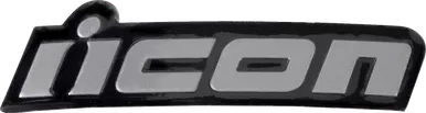 Icon Domain Silver Metallic Badge