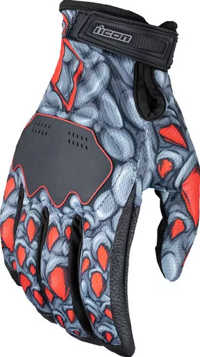 Icon Hooligan Kryola Kreep Red Gloves
