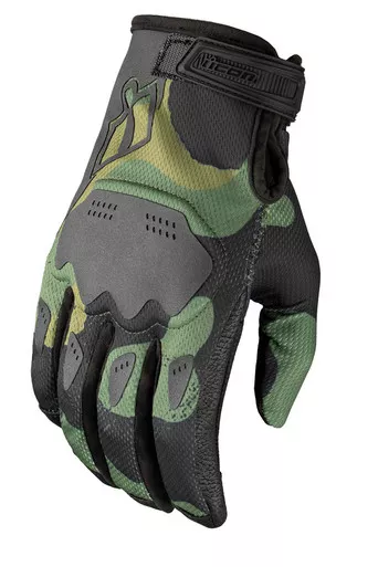 Icon Hooligan Magnacross Camo Green Gloves