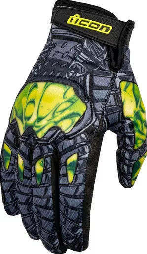 Icon Hooligan Outbreak Green Gloves