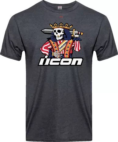Icon Suicide King T-Shirt Heather Charcoal