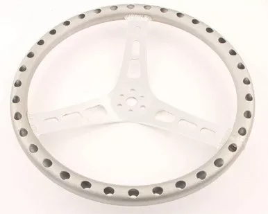 Joes 14in Dished Steering Wheel Aluminum 13514-A