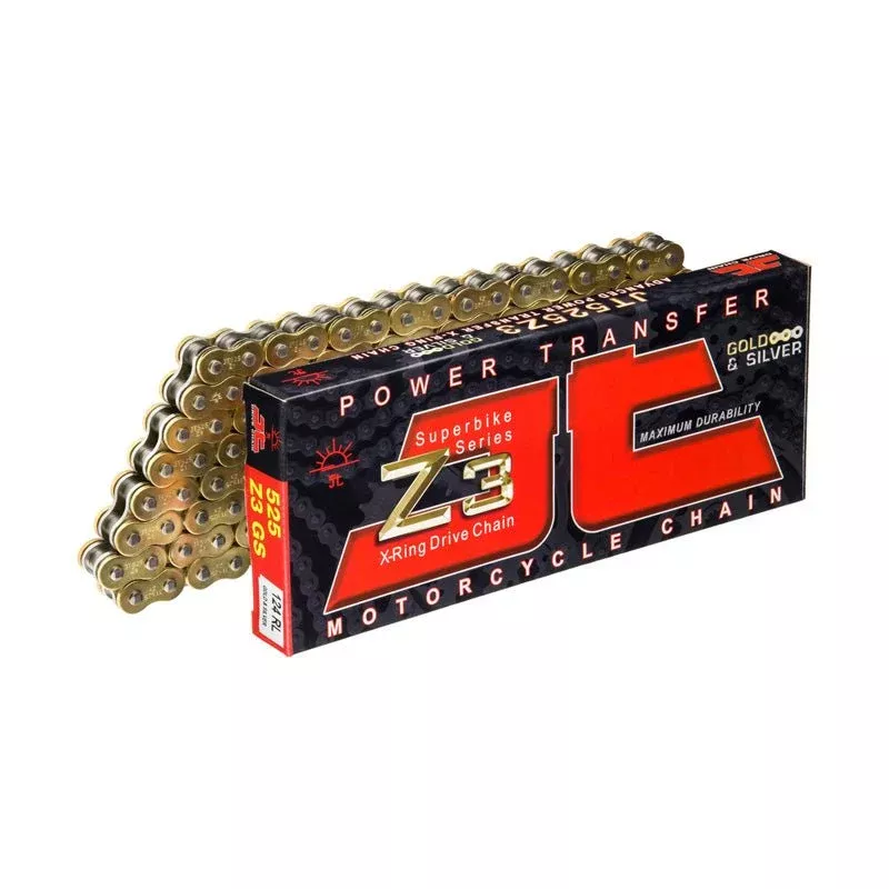 JT 525Z3 Chain 120L Super Heavy Duty X-Ring (Gold/Silver)