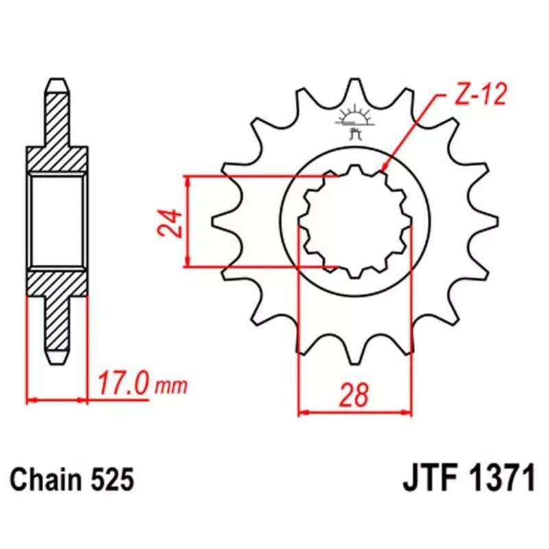JT Sprocket Front 525 14T
