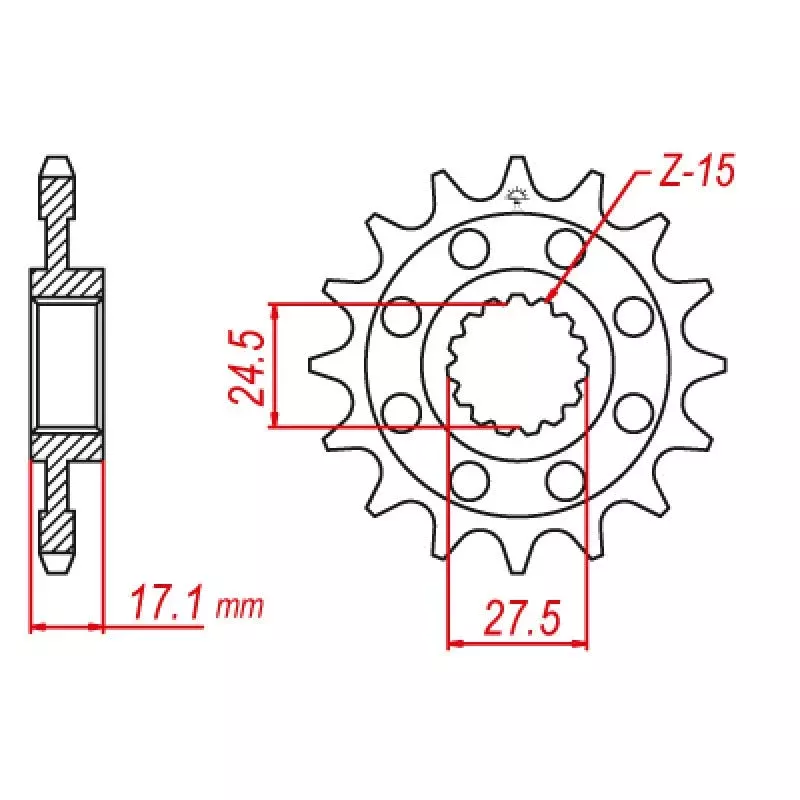 JT Sprocket Front 525 15T