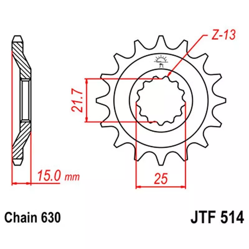JT Sprocket Front 630 15T