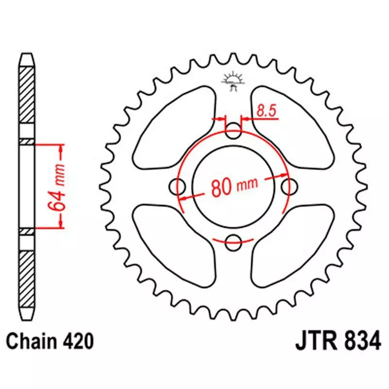 JT Sprocket Rear 420 36T