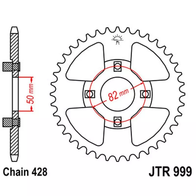 JT Sprocket Rear 428 45T