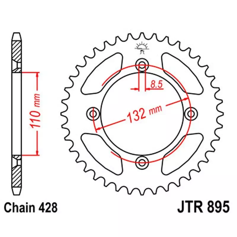 JT Sprocket Rear 428 46T
