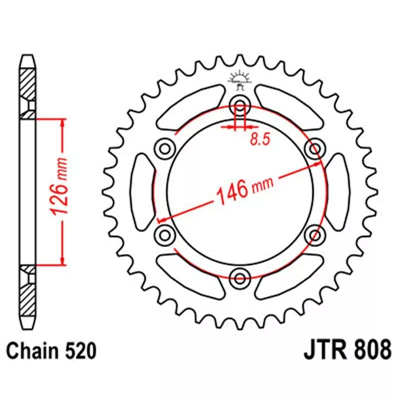 JT Sprocket Rear 520 46T