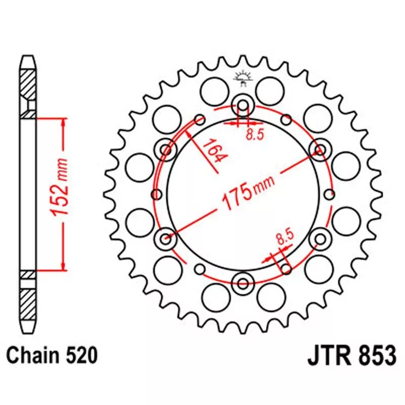 JT Sprocket Rear 520 48T
