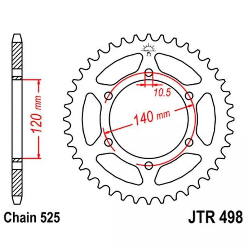 JT Sprocket Rear 525 40T