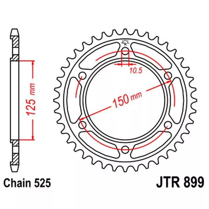 JT Sprocket Rear 525 45T