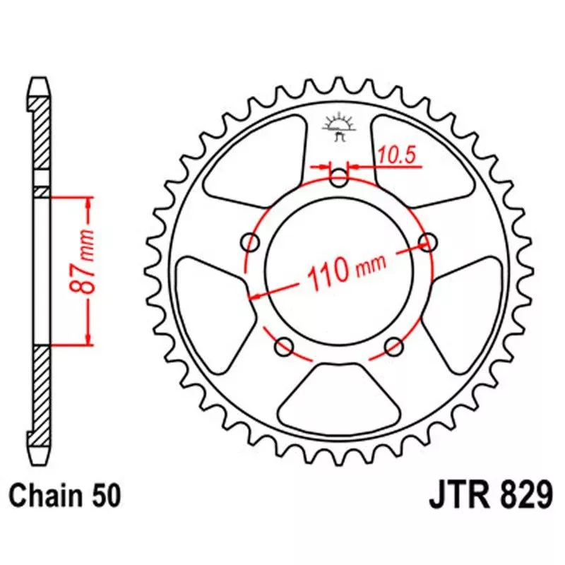 JT Sprocket Rear 530 42T