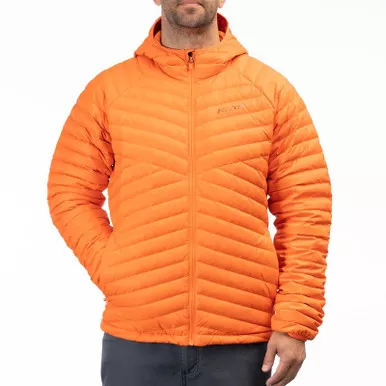 Klim Arete Down Hooded Red Orange Jacket