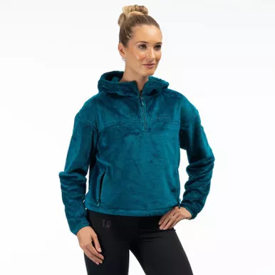Klim Cascade 1/4 Zip Crop Deep Lagoon Hoodie
