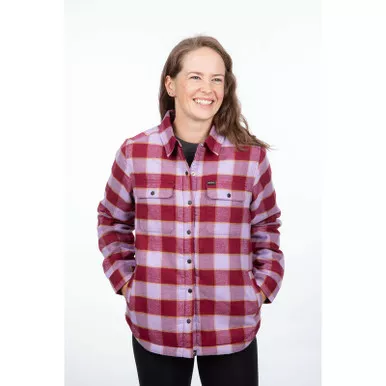 Klim Clouds Rest Fleece Lined Lavender Heist Cabernet Flannel Shirt