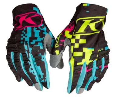 Klim XC Lite Digital Chaos Black Yellow Glove