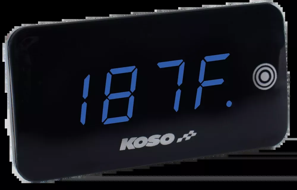 Koso North America Super Slim Touch Screen Volt & Temp Gauge Blue Display – BA068040
