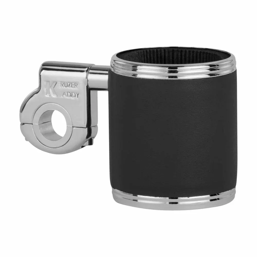 Kruzer Kaddy Clamp Mount Holder Leather Black Chrome – 400