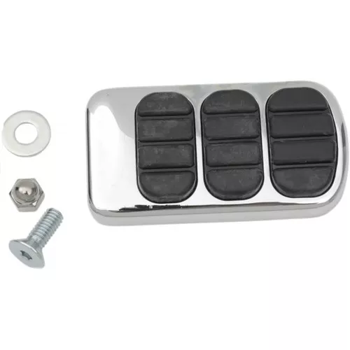 Kuryakyn Chrome/Black ISO Rear Brake Pedal Pad (8027)