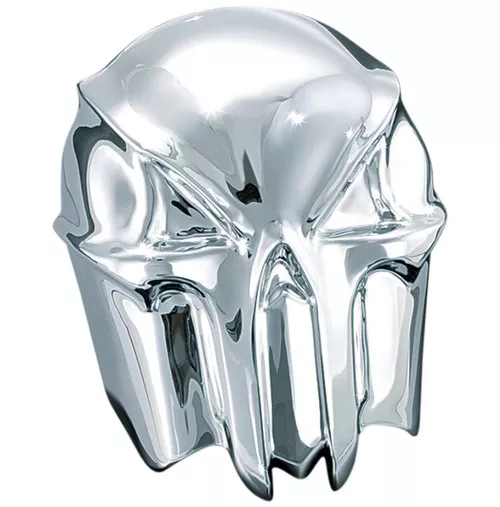 Kuryakyn Chrome Skull Horn Cover for ’92-20 Harley Models w/Cowbell (7718)