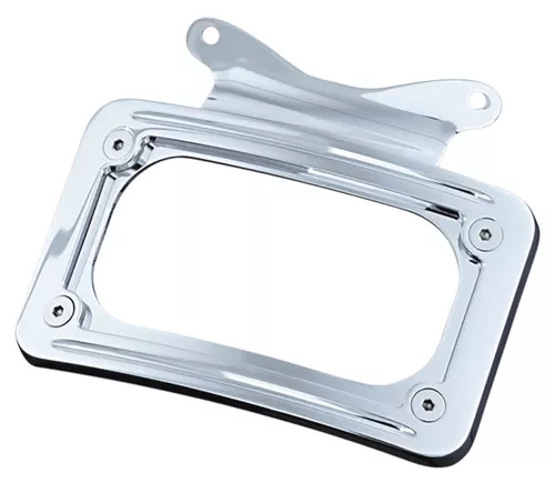 Kuryakyn Curved Chrome License Frame for Bullet Rear Turn Sugnal Bar (3162)